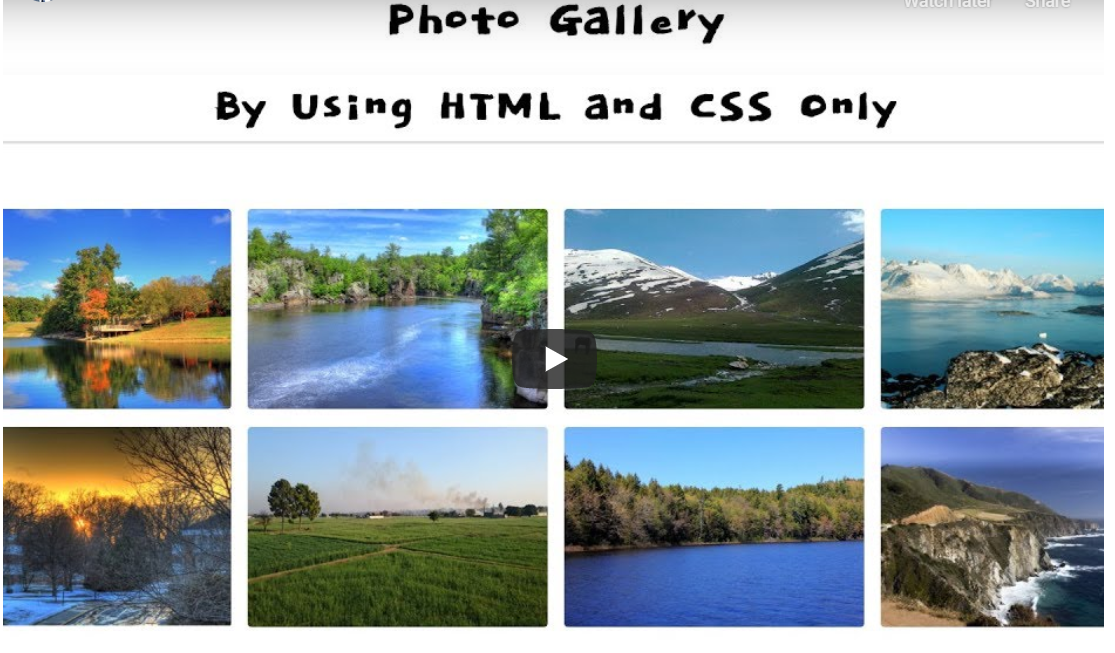 photo gallery using html and css